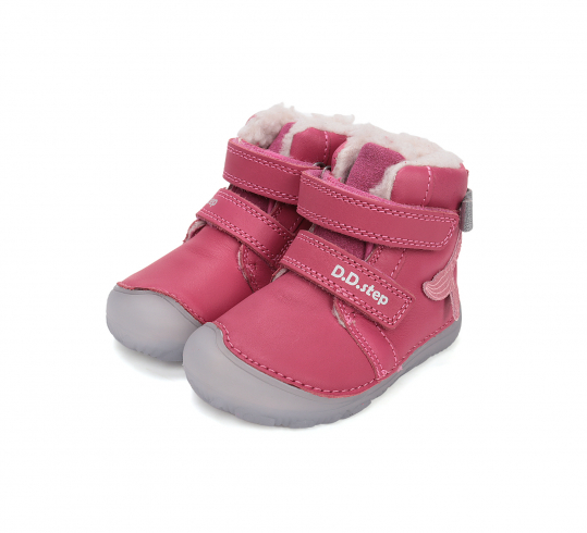 DD STEP - zimní boty W073-52684B, DARK PINK (holka)