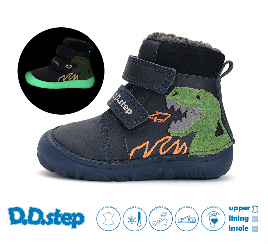 DD STEP - zimní boty W073-52943, ROYAL BLUE (Kluk)