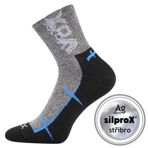 VOXX - ponožky WALLI, černá, modrý proužek