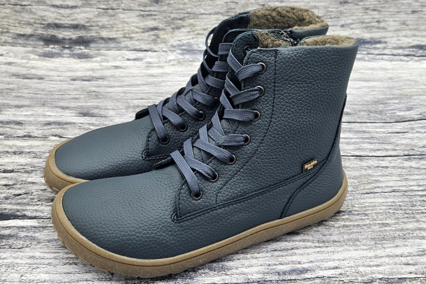 FRODDO - vyšší barefoot zimní boty s membránou DARK BLUE