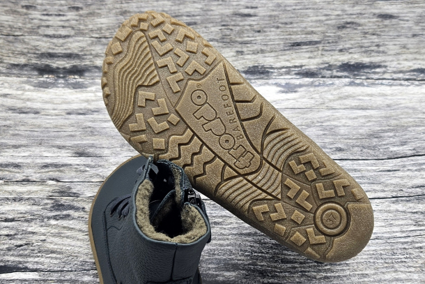 FRODDO - vyšší barefoot zimní boty s membránou DARK BLUE