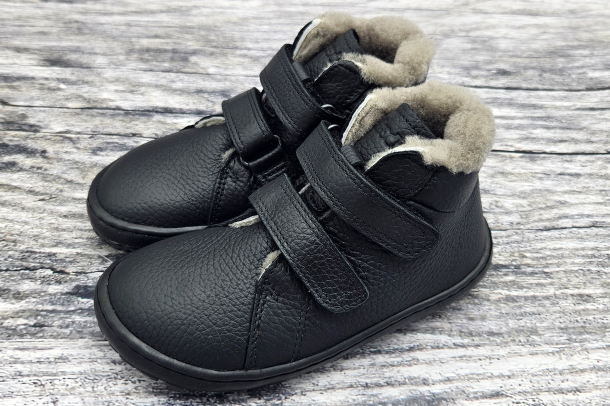 FRODDO - zimní barefoot boty BLACK