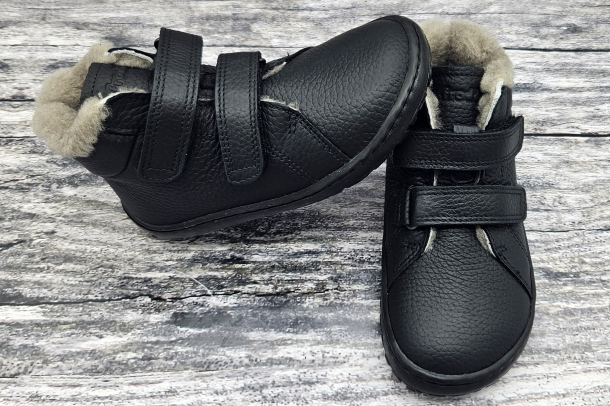 FRODDO - zimní barefoot boty BLACK