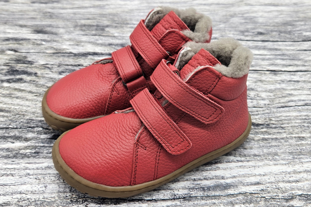 FRODDO - zimní barefoot boty RED
