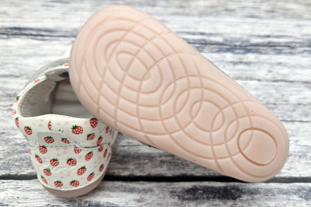LURCHI - kožené capáčky sandálky s gumovou podrážkou, FLOTTY WHITE