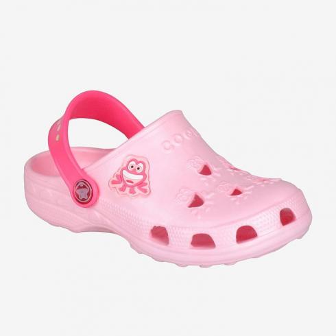 COQUI - Little Frog sandále, Pale Pink/Fuxia
