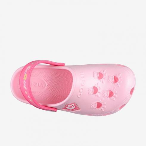 COQUI - Little Frog sandále, Pale Pink/Fuxia