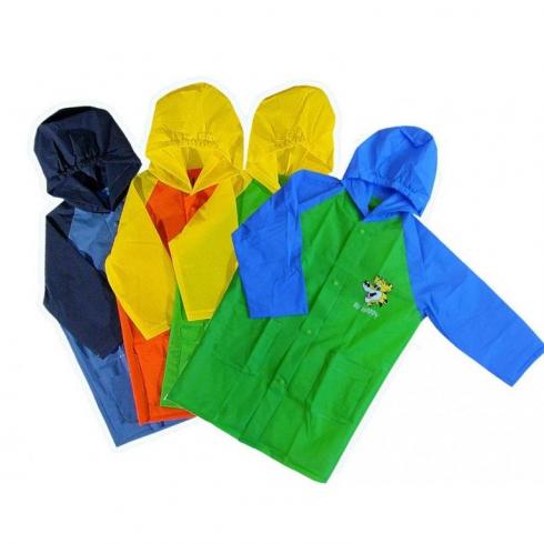 VIOLA pláštěnka dvoubarevná zelená s modrými rukávy