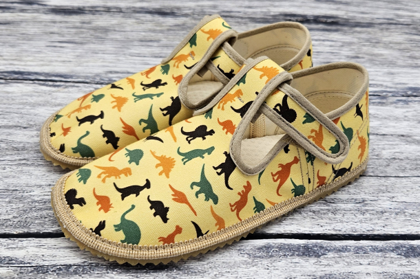 BEDA bačkůrky - užší kotník DINOSAURS
