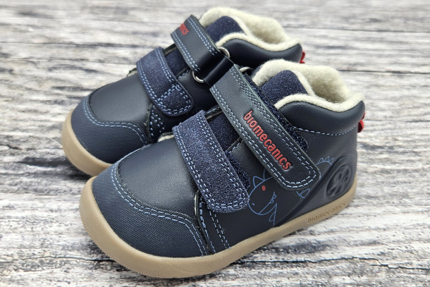 BIOMECANICS - zimní barefootové boty OCEAN MODRÁ
