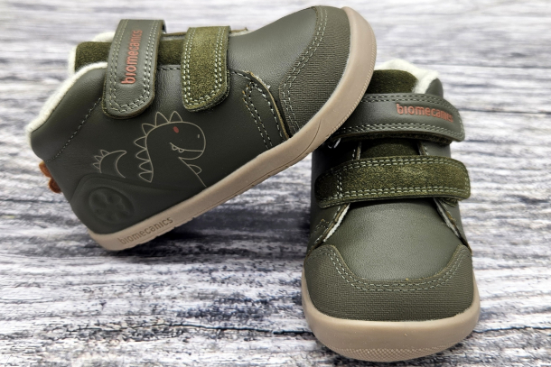 BIOMECANICS - zimní barefootové boty MILITARE ZELENÁ